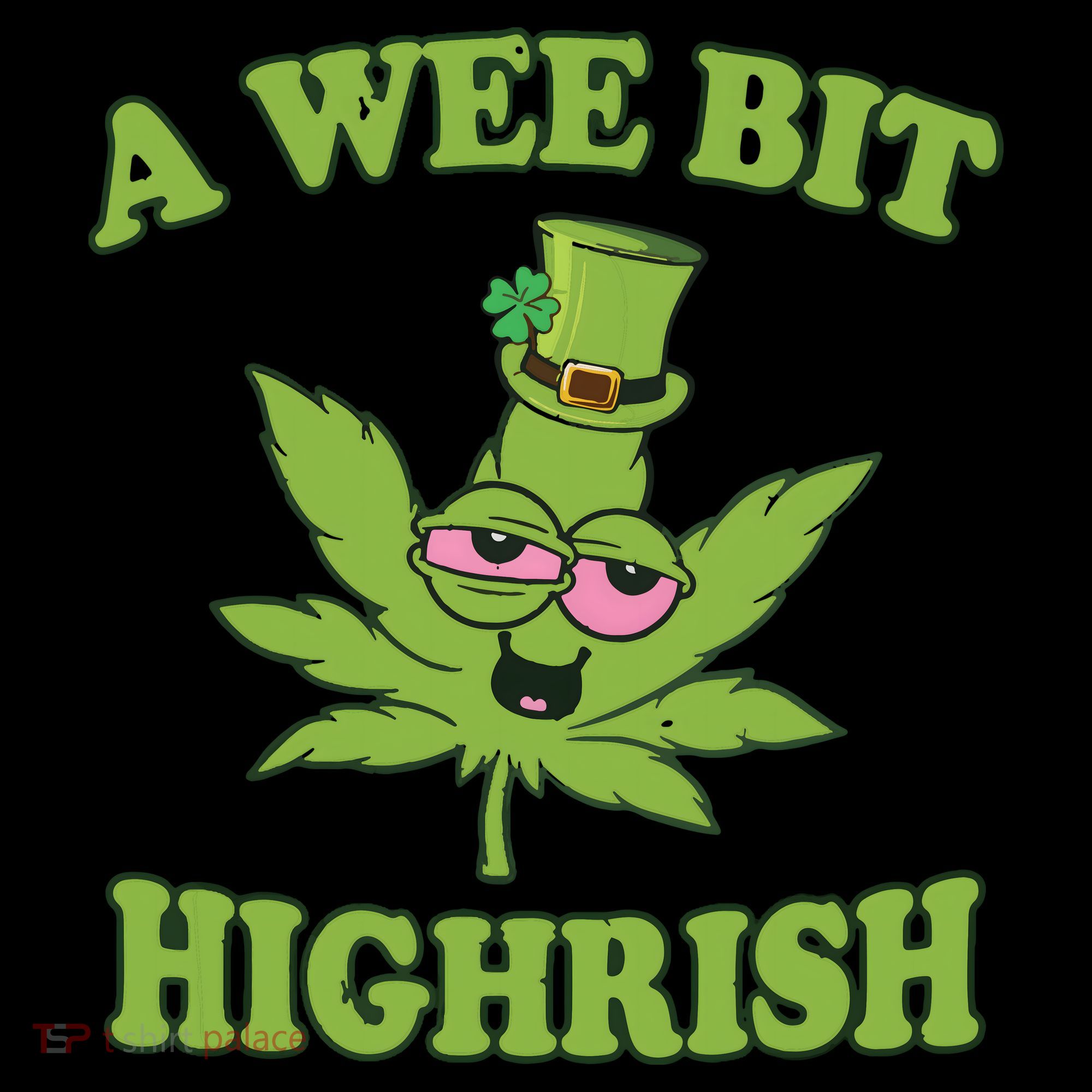A Wee Bit Highrish Funny 420 Weed Marijuana St Patricks Day Ornament