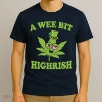 A Wee Bit Highrish Funny 420 Weed Marijuana St Patricks Day T-Shirt thumb 3