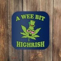 A Wee Bit Highrish Funny 420 Weed Marijuana St Patricks Day Coaster thumb 0