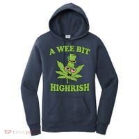 A Wee Bit Highrish Funny 420 Weed Marijuana St Patricks Day Women's Hoodie thumb 0