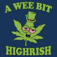 A Wee Bit Highrish Funny 420 Weed Marijuana St Patricks Day Women's Hoodie thumb 2
