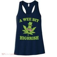 A Wee Bit Highrish Funny 420 Weed Marijuana St Patricks Day Women's Tank Top thumb 0