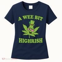 A Wee Bit Highrish Funny 420 Weed Marijuana St Patricks Day Women's T-Shirt thumb 0