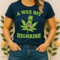 A Wee Bit Highrish Funny 420 Weed Marijuana St Patricks Day Women's T-Shirt thumb 2