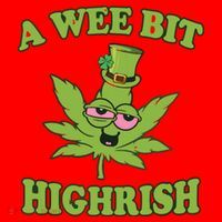 A Wee Bit Highrish Funny 420 Weed Marijuana St Patricks Day Santa Hat thumb 1