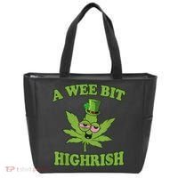 A Wee Bit Highrish Funny 420 Weed Marijuana St Patricks Day Tote Bag thumb 0