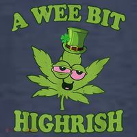 A Wee Bit Highrish Funny 420 Weed Marijuana St Patricks Day Sweatshirt thumb 3