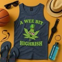A Wee Bit Highrish Funny 420 Weed Marijuana St Patricks Day Tank Top thumb 4
