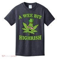 A Wee Bit Highrish Funny 420 Weed Marijuana St Patricks Day Kids T-Shirt thumb 0