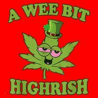 A Wee Bit Highrish Funny 420 Weed Marijuana St Patricks Day Santa Hat thumb 1