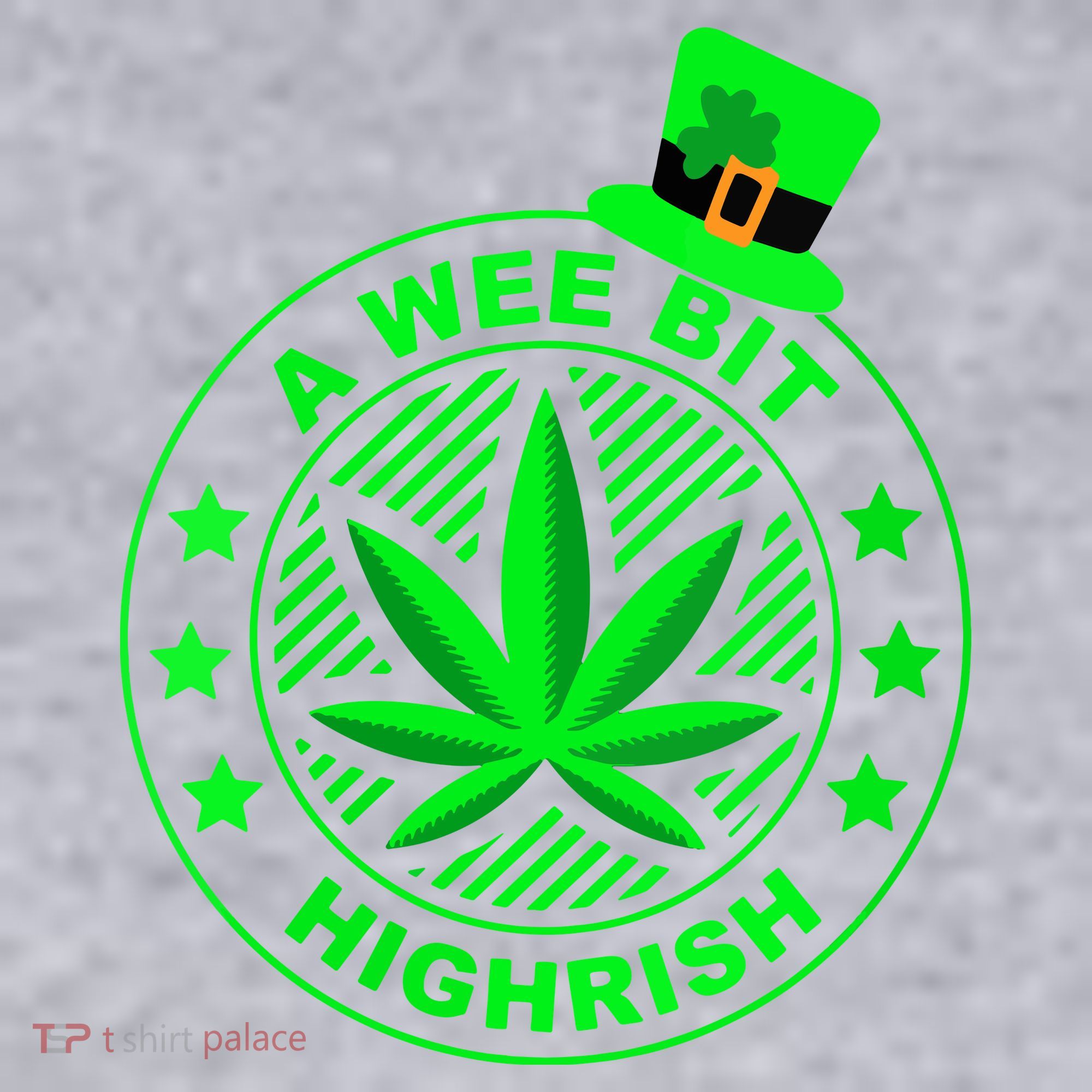 A Wee Bit Highrish Funny 420 Weed Marijuana St Patricks Day Vneck Women's Sweatshirt