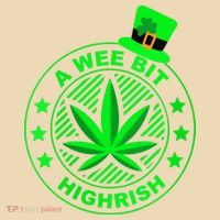 A Wee Bit Highrish Funny 420 Weed Marijuana St Patricks Day Vneck Tote Bag thumb 4