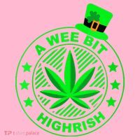A Wee Bit Highrish Funny 420 Weed Marijuana St Patricks Day Vneck Coaster thumb 2