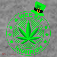 A Wee Bit Highrish Funny 420 Weed Marijuana St Patricks Day Vneck Toddler Hoodie thumb 2