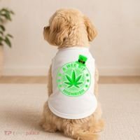 A Wee Bit Highrish Funny 420 Weed Marijuana St Patricks Day Vneck Doggie Tank thumb 2
