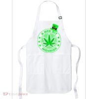 A Wee Bit Highrish Funny 420 Weed Marijuana St Patricks Day Vneck Apron thumb 0