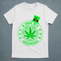 A Wee Bit Highrish Funny 420 Weed Marijuana St Patricks Day Vneck T-Shirt thumb 5