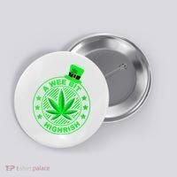 A Wee Bit Highrish Funny 420 Weed Marijuana St Patricks Day Vneck Button thumb 0