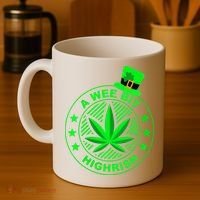 A Wee Bit Highrish Funny 420 Weed Marijuana St Patricks Day Vneck Coffee Mug thumb 4