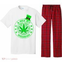 A Wee Bit Highrish Funny 420 Weed Marijuana St Patricks Day Vneck Pajama Set thumb 0