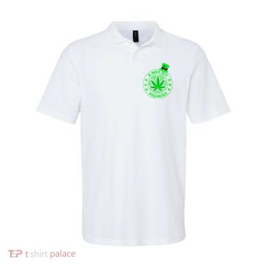 A Wee Bit Highrish Funny 420 Weed Marijuana St Patricks Day Vneck Polo
