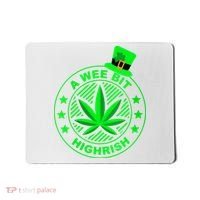 A Wee Bit Highrish Funny 420 Weed Marijuana St Patricks Day Vneck Mousepad thumb 0