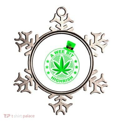 A Wee Bit Highrish Funny 420 Weed Marijuana St Patricks Day Vneck Ornament