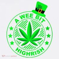 A Wee Bit Highrish Funny 420 Weed Marijuana St Patricks Day Vneck Baby Bodysuit thumb 2