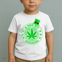 A Wee Bit Highrish Funny 420 Weed Marijuana St Patricks Day Vneck Toddler T-Shirt thumb 2