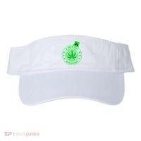 A Wee Bit Highrish Funny 420 Weed Marijuana St Patricks Day Vneck Visor thumb 0