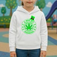 A Wee Bit Highrish Funny 420 Weed Marijuana St Patricks Day Vneck Kids Hoodie thumb 3