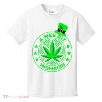 A Wee Bit Highrish Funny 420 Weed Marijuana St Patricks Day Vneck Kids T-Shirt thumb 0