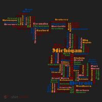 Abstract Word Cloud Map Of Michigan State Women's Sweatshirt thumb 2