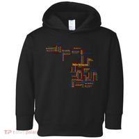 Abstract Word Cloud Map Of Michigan State Toddler Hoodie thumb 0