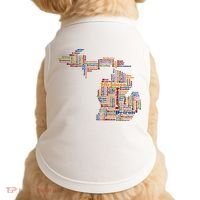 Abstract Word Cloud Map Of Michigan State Doggie Tank thumb 0