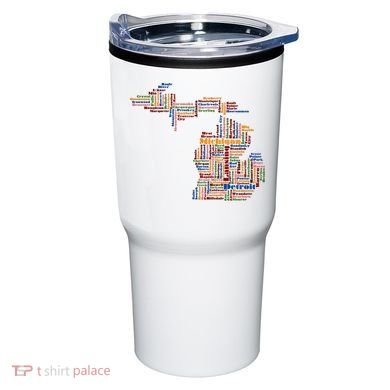 Abstract Word Cloud Map Of Michigan State Tumbler