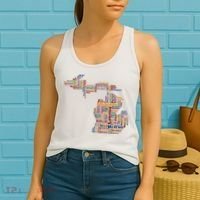Abstract Word Cloud Map Of Michigan State Women's Tank Top thumb 2