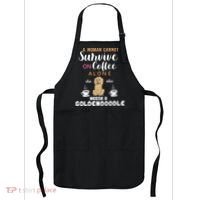 A Woman Cannot Survive On Coffee Alone She Also Needs A Goldendoodle Apron thumb 0