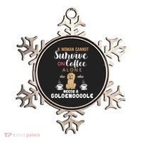 A Woman Cannot Survive On Coffee Alone She Also Needs A Goldendoodle Ornament thumb 0