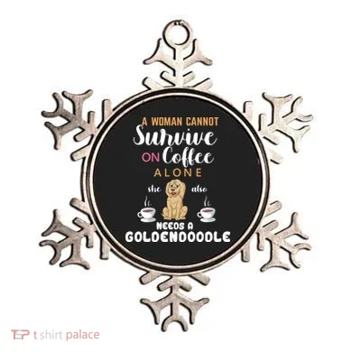 A Woman Cannot Survive On Coffee Alone She Also Needs A Goldendoodle Ornament
