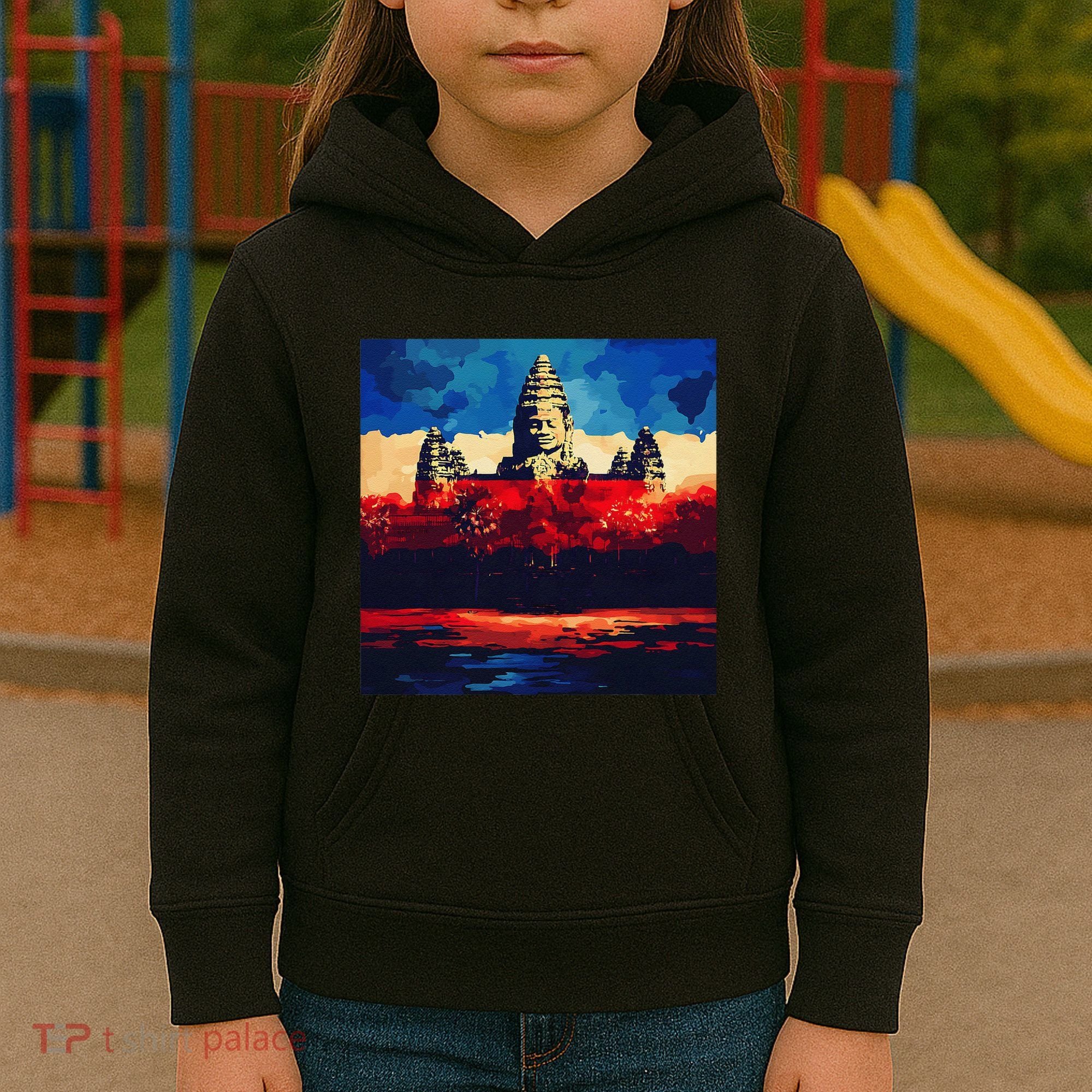 Angkor Wat Cambodia Explore Ancient Temples Kids Hoodie