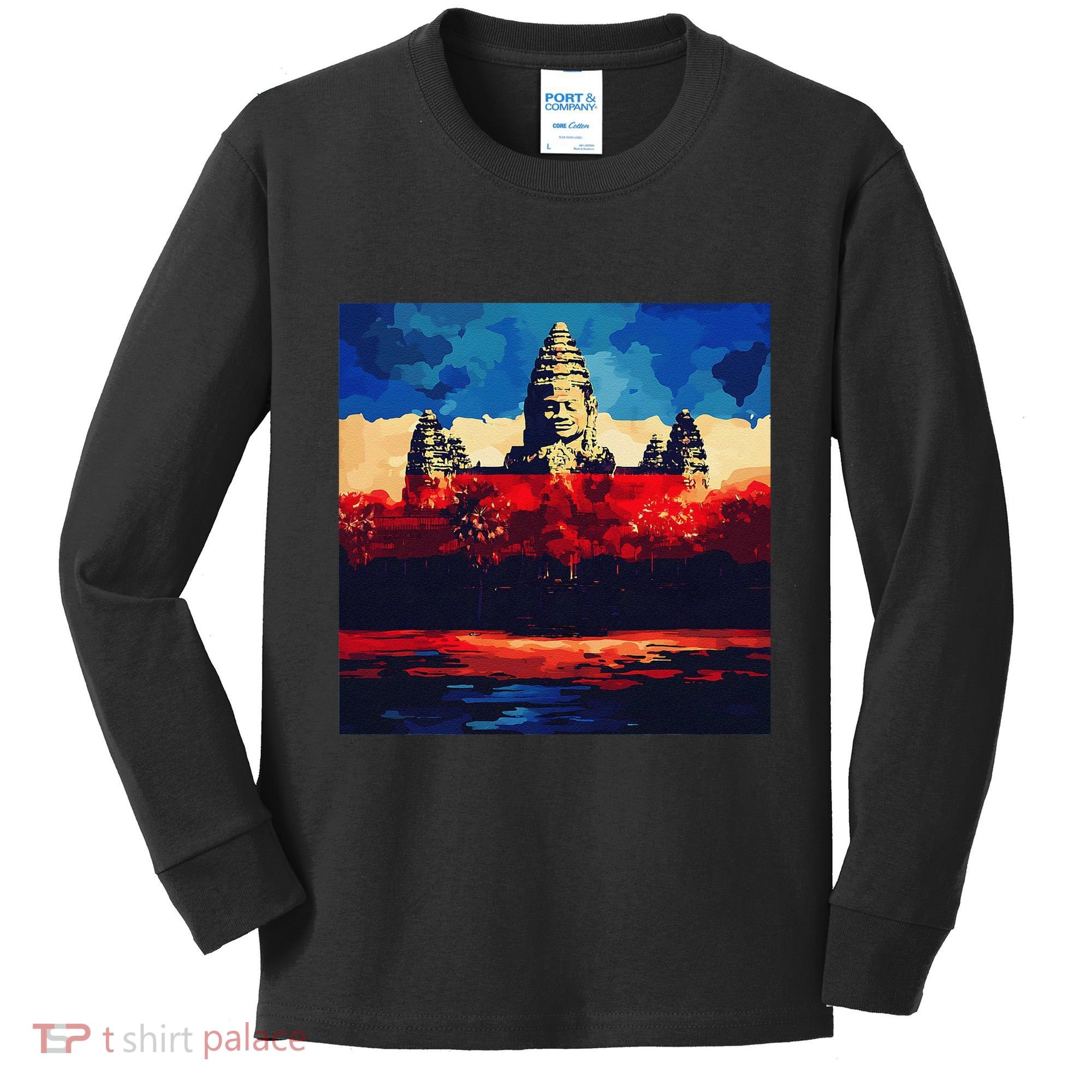 Angkor Wat Cambodia Explore Ancient Temples Kids Long Sleeve Shirt