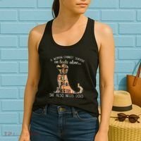 A Woman Cannot Survive On Books Alone She Also Needs Dogs Women's Tank Top thumb 2