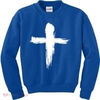 Ash Wednesday Christian Lent Cross Blessing Holy Week Gift Kids Sweatshirt thumb 0