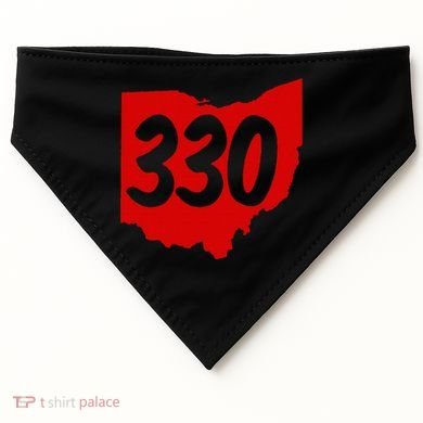 Akron Warren Canton Youngstown Ohio 330 Area Code USA-Made Doggie Bandana