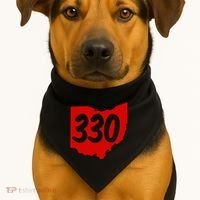 Akron Warren Canton Youngstown Ohio 330 Area Code USA-Made Doggie Bandana thumb 1