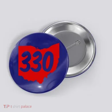 Akron Warren Canton Youngstown Ohio 330 Area Code Button
