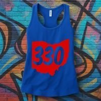 Akron Warren Canton Youngstown Ohio 330 Area Code Women's Tank Top thumb 3