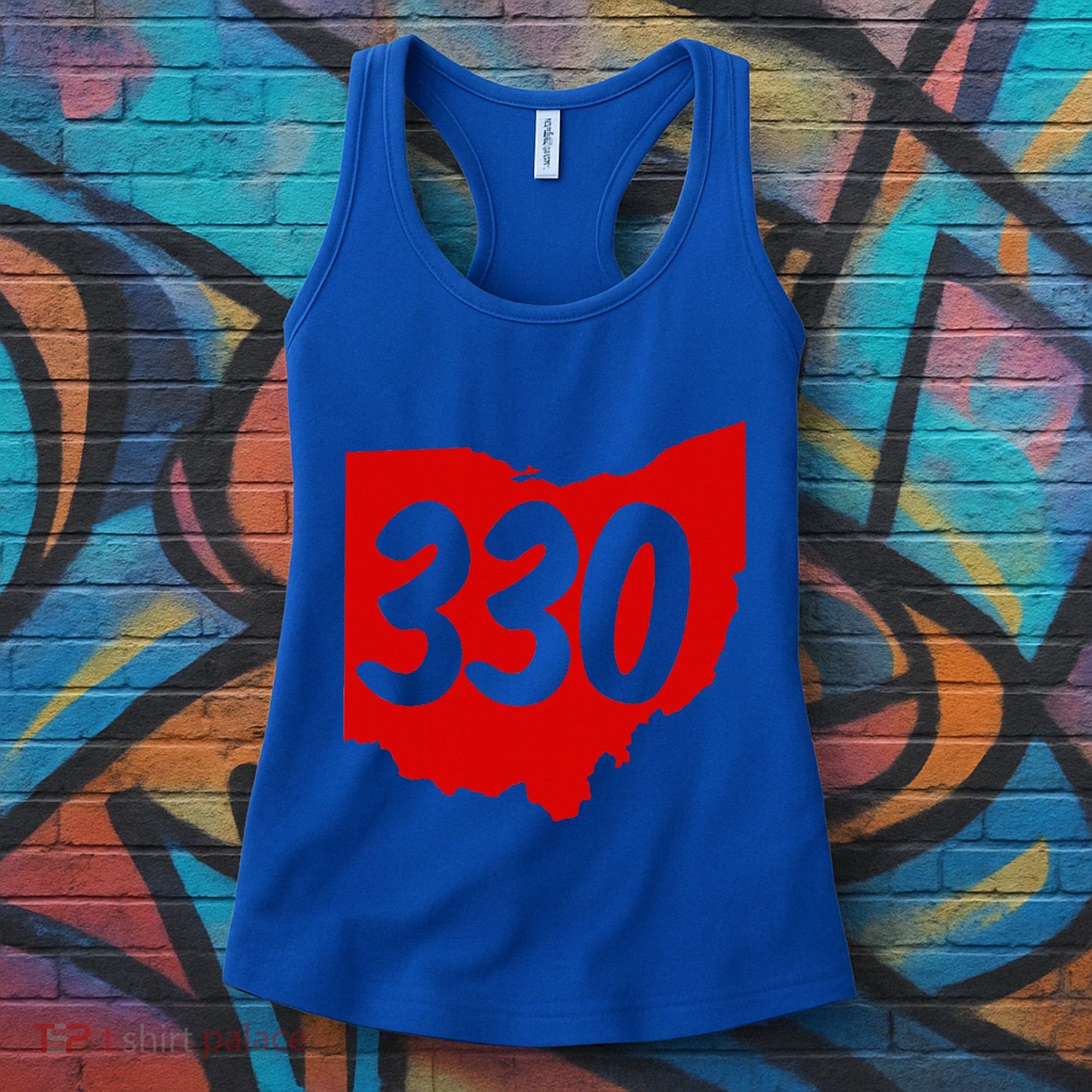 Akron Warren Canton Youngstown Ohio 330 Area Code Women's Tank Top