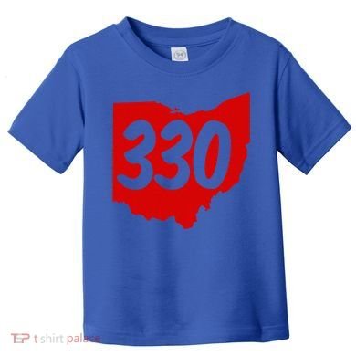 Akron Warren Canton Youngstown Ohio 330 Area Code Toddler T-Shirt